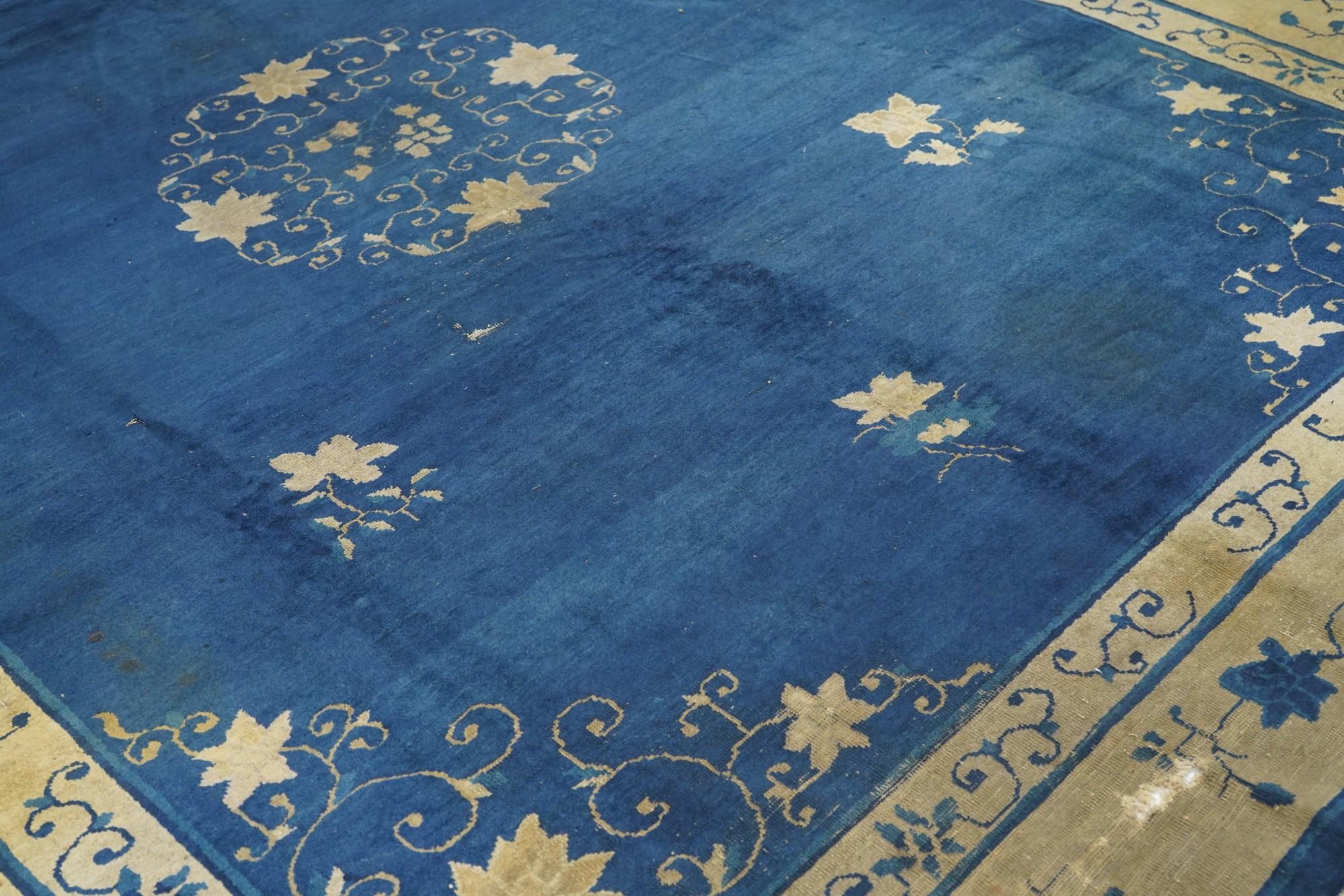 Début du 20ème siècle Tapis pékinois ancien 9'0'' x 11'5'' en vente