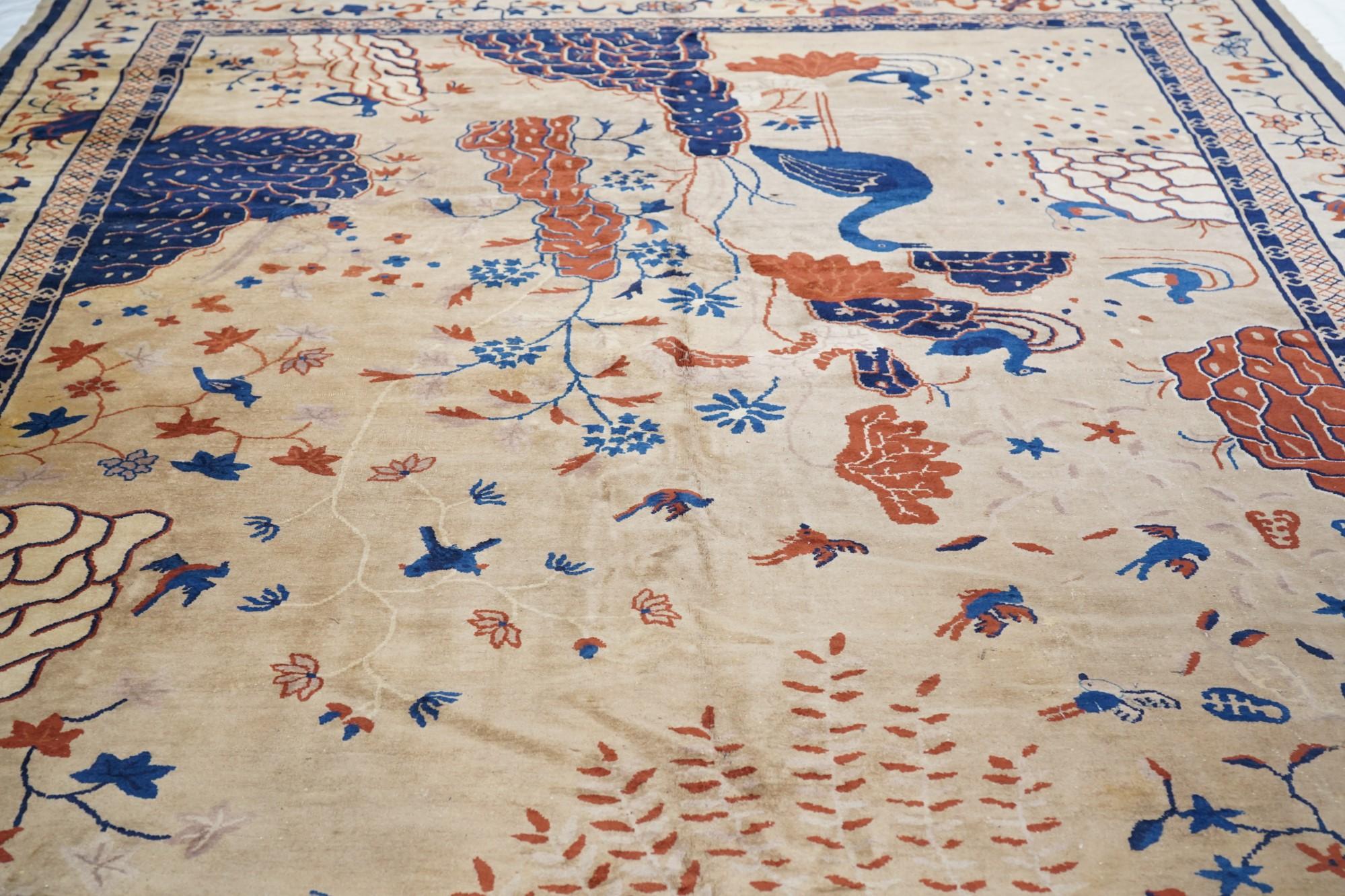 Tappeto antico Pechino 9'2'' x 11'5'' in vendita 1