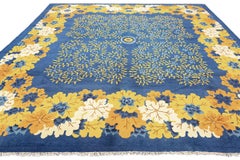 Antique Peking Rug Blue Field