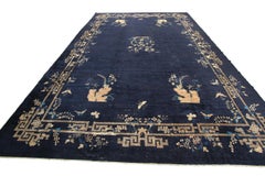 13x18 Antique Peking Rug Oversized Antique Chinese Rug Large Antique Art Deco