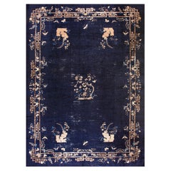 Antique Peking Rug Oversized Antique Chinese Rug Large Antique Art Deco