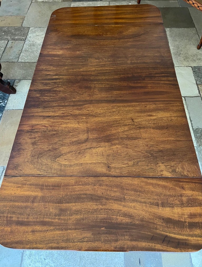 Antique Pembroke Drop Leaf Table with Drawers and Cast Brass Feet Covers For Sale at 1stDibs