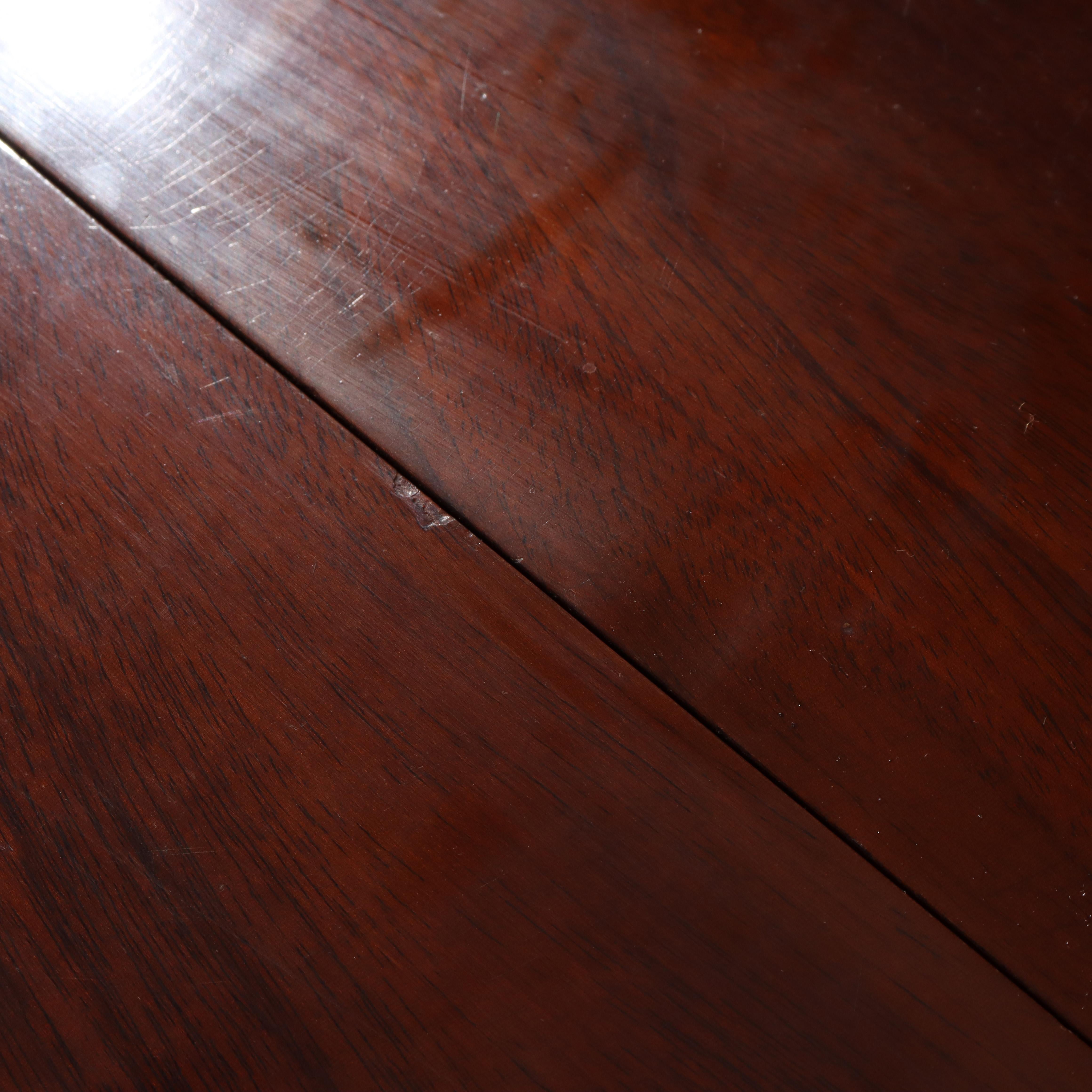 Ancienne table à abattant de style Pembroke en acajou bagué et incrusté, vers 1920 en vente 7