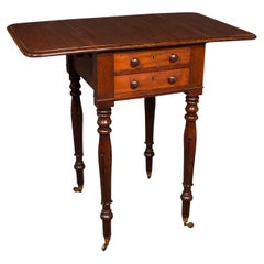 Mesa Antigua Pembroke, Inglesa, Hoja Caida, Lateral, Ocasional, Regencia, C.1830