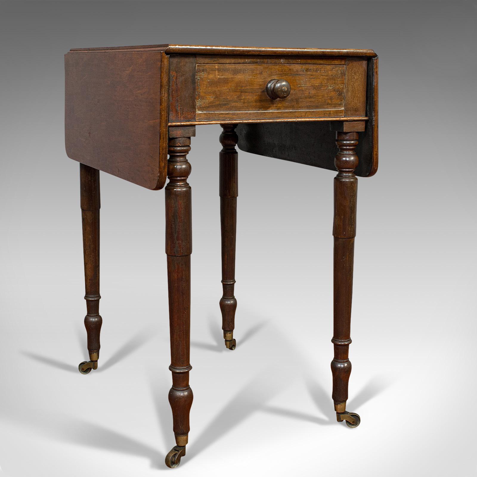 Antique Pembroke Table, English, Mahogany, Drop Flap, Occasional, Regency 2