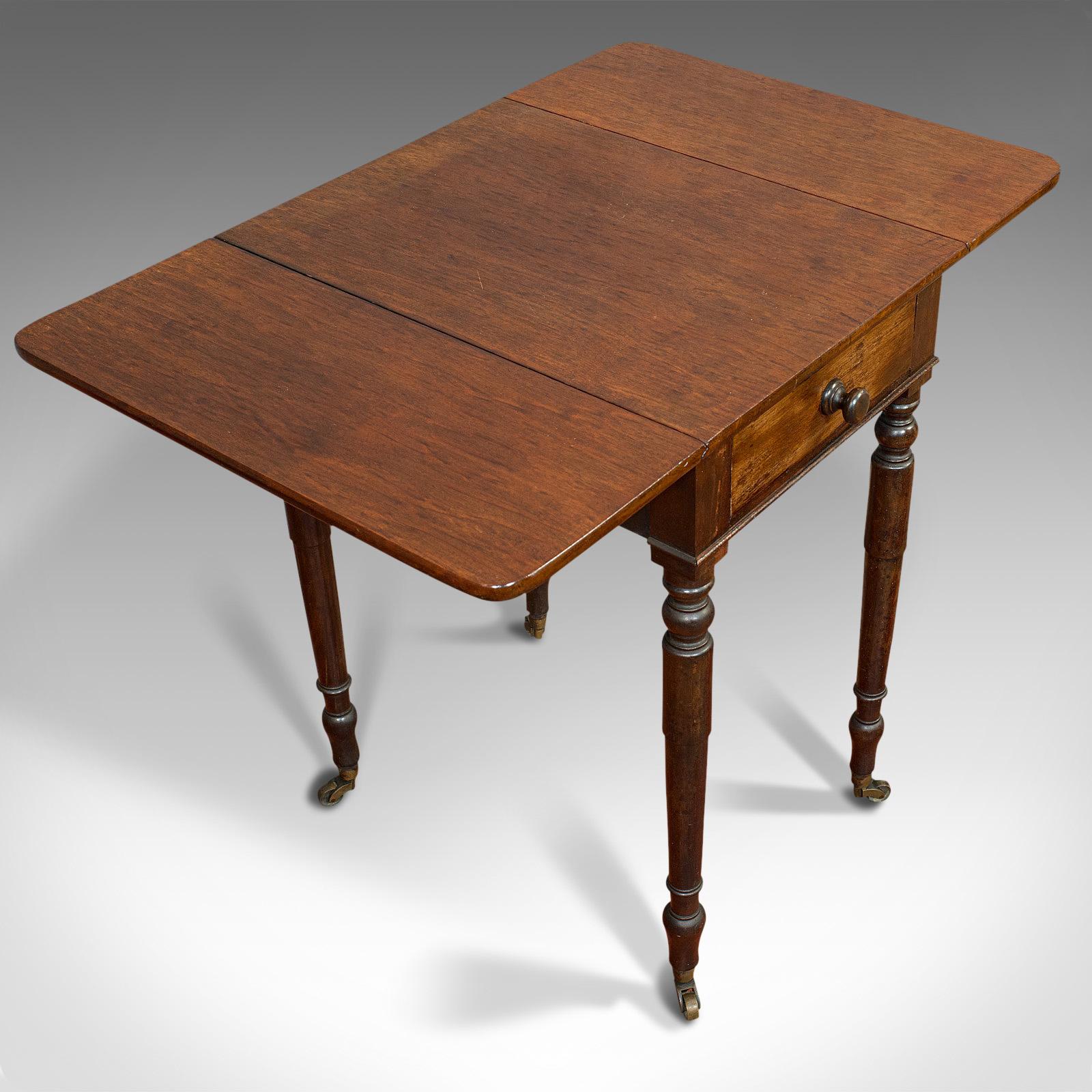 Antique Pembroke Table, English, Mahogany, Drop Flap, Occasional, Regency 3