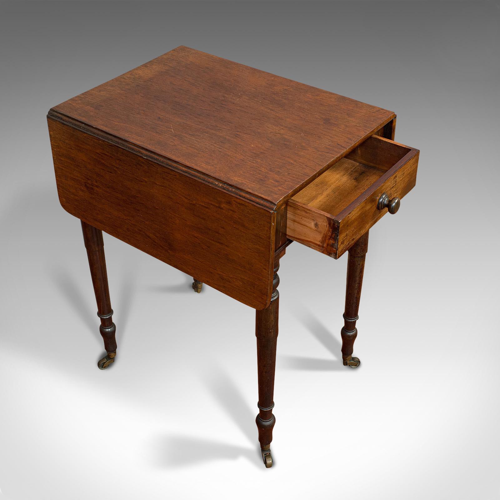 Antique Pembroke Table, English, Mahogany, Drop Flap, Occasional, Regency 4