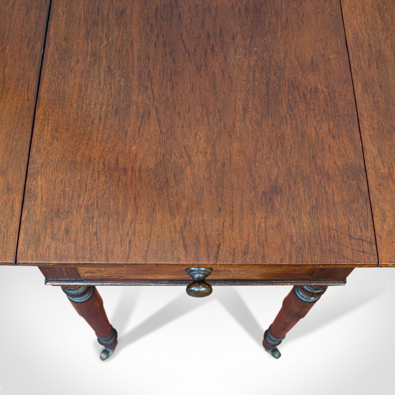 Antique Pembroke Table, English, Mahogany, Drop Flap, Occasional, Regency 5