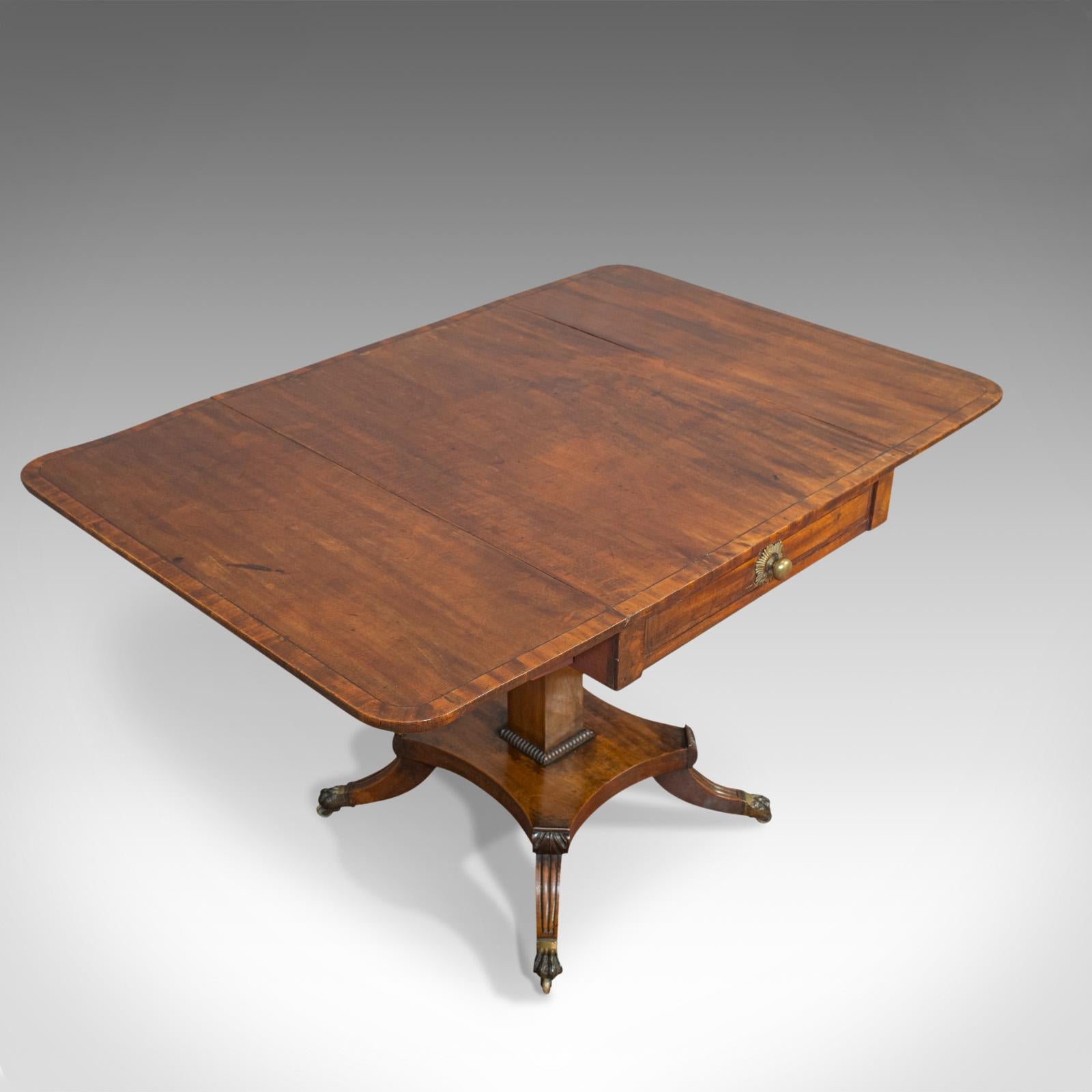 Antique Pembroke Table, English, Mahogany, Drop Leaf, Occasional, Regency 2