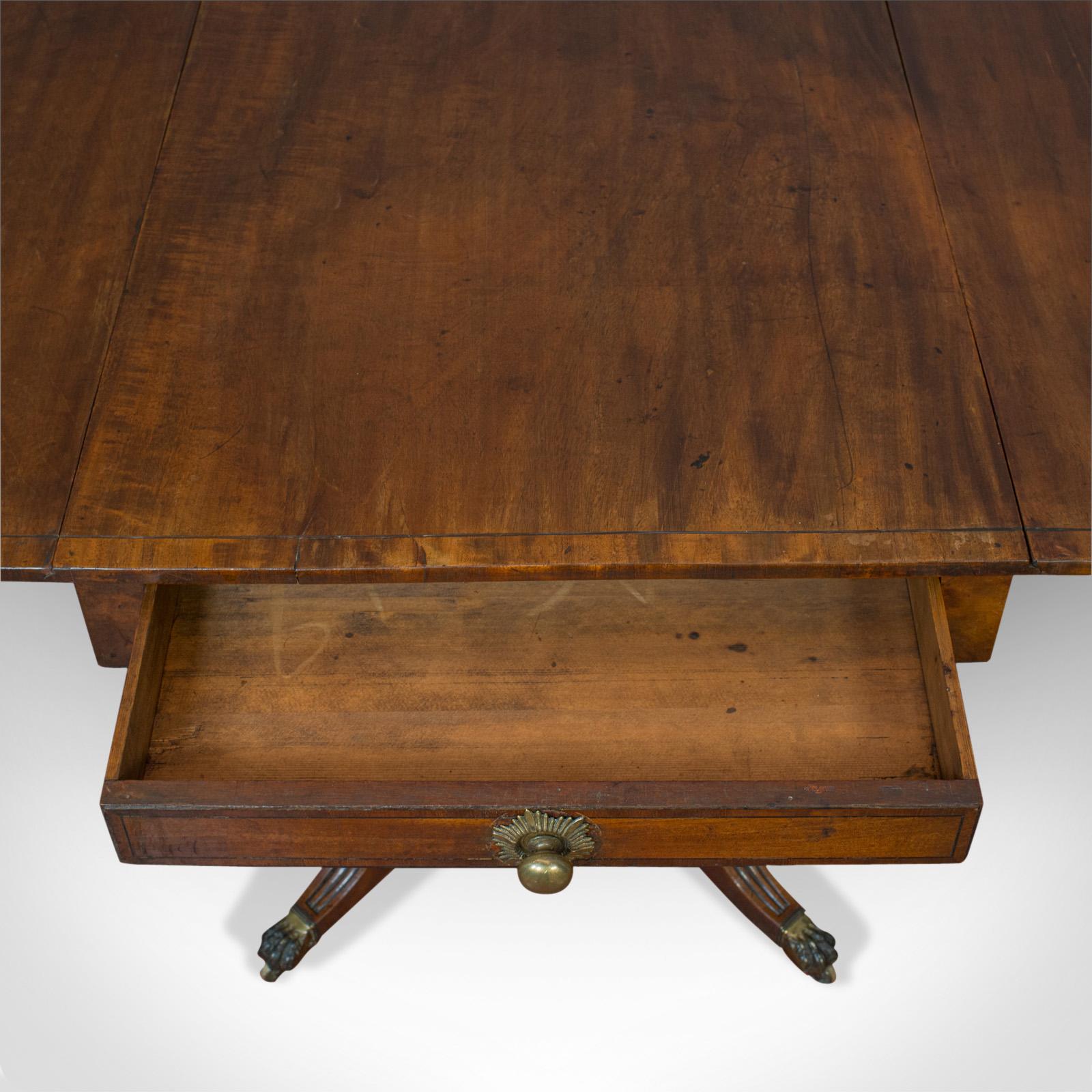Antique Pembroke Table, English, Mahogany, Drop Leaf, Occasional, Regency 4
