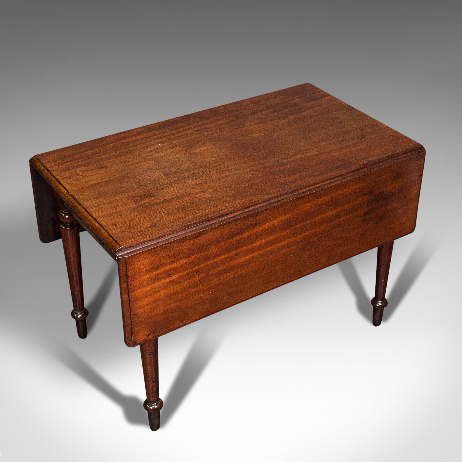 Antique Pembroke Table, English, Mahogany, Extending, Dining, Regency, C.1820 For Sale 2