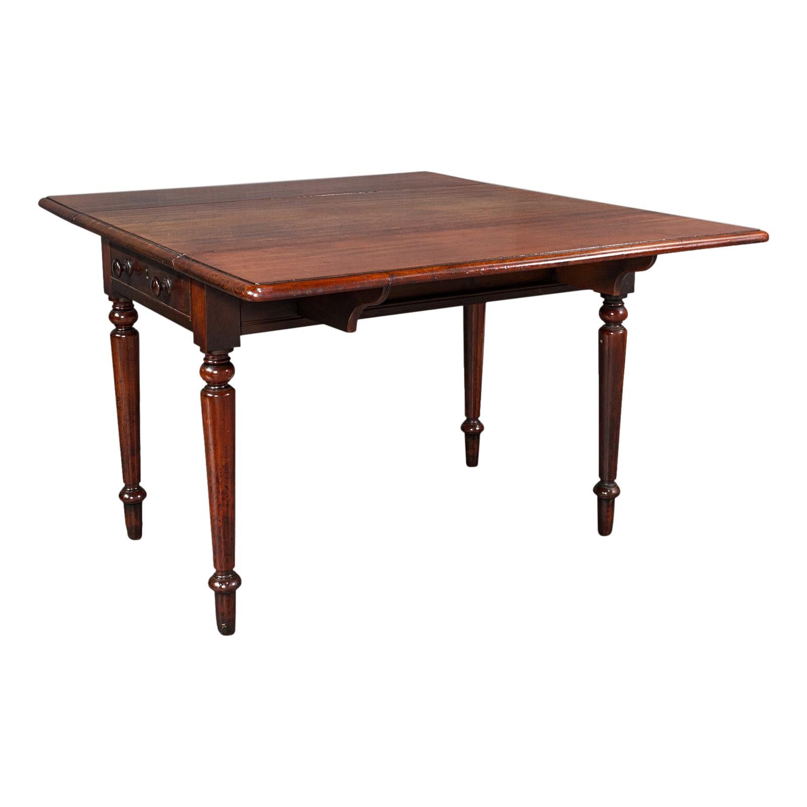 Antique Pembroke Table, English, Mahogany, Extending, Dining, Regency, C.1820 For Sale