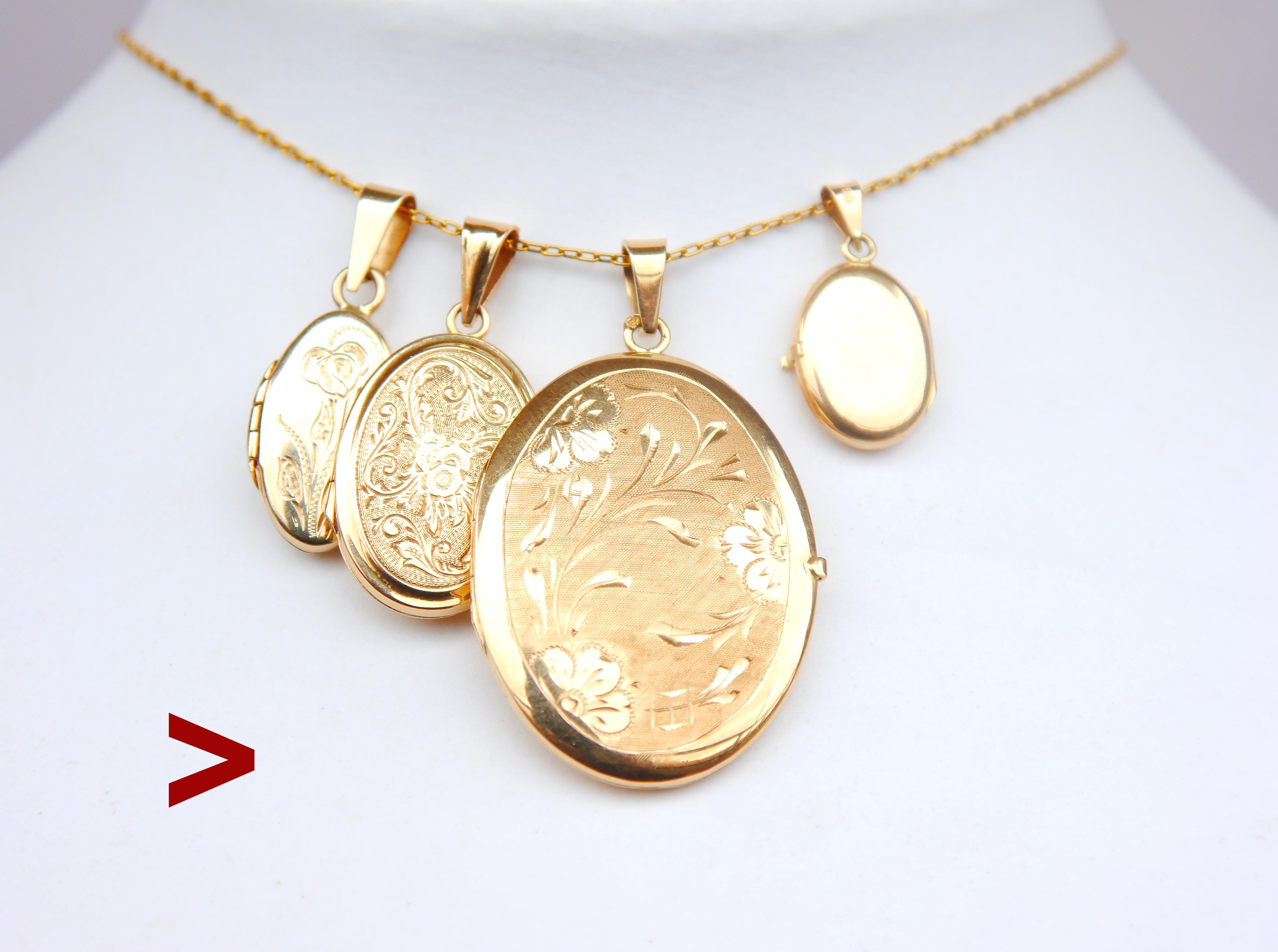 Antique Pendant Picture Locket solid 18K Yellow Gold / 11 gr For Sale 5