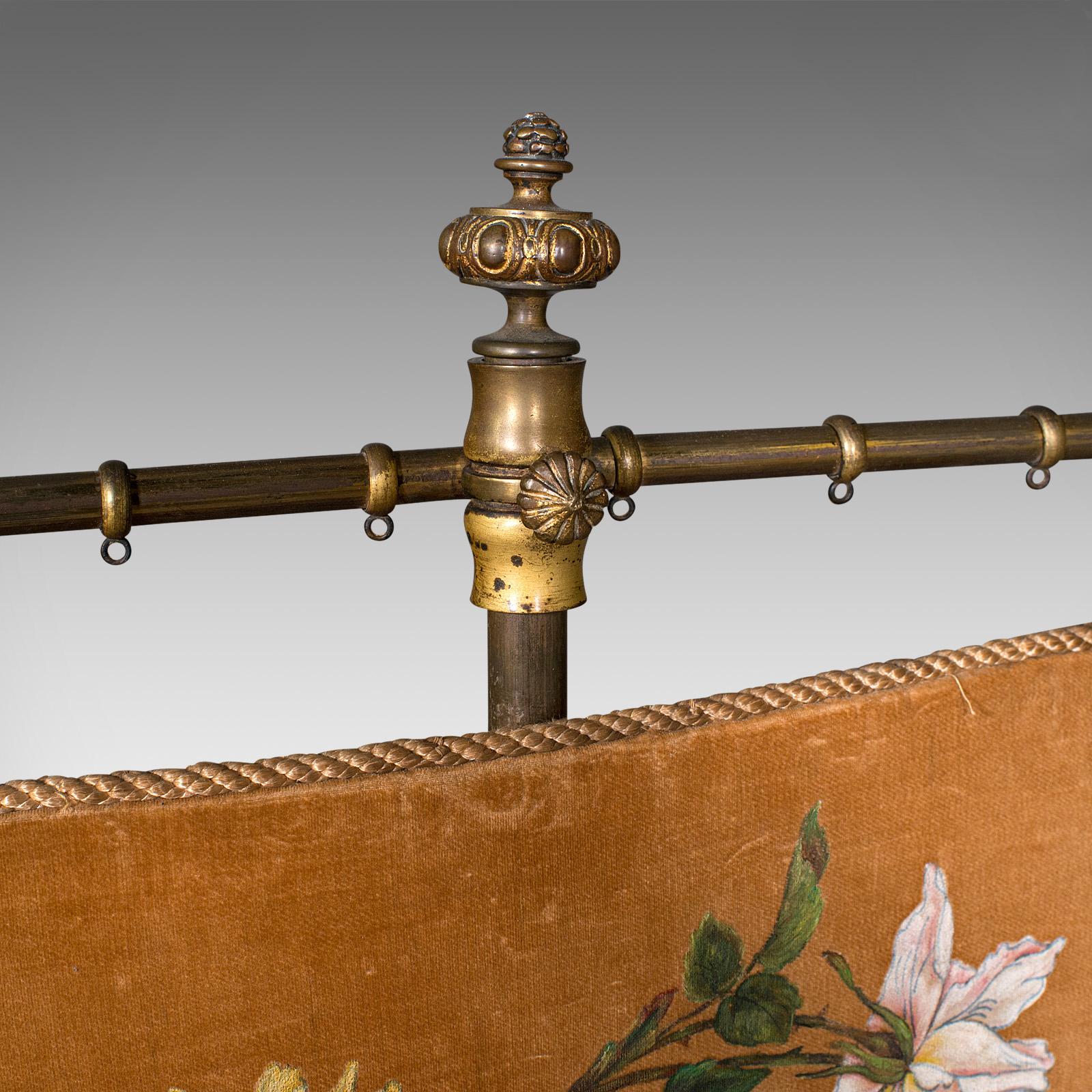 19th Century Antique Pendant Pole Screen, English Walnut, Fireside, Decorative Stand, Regency For Sale