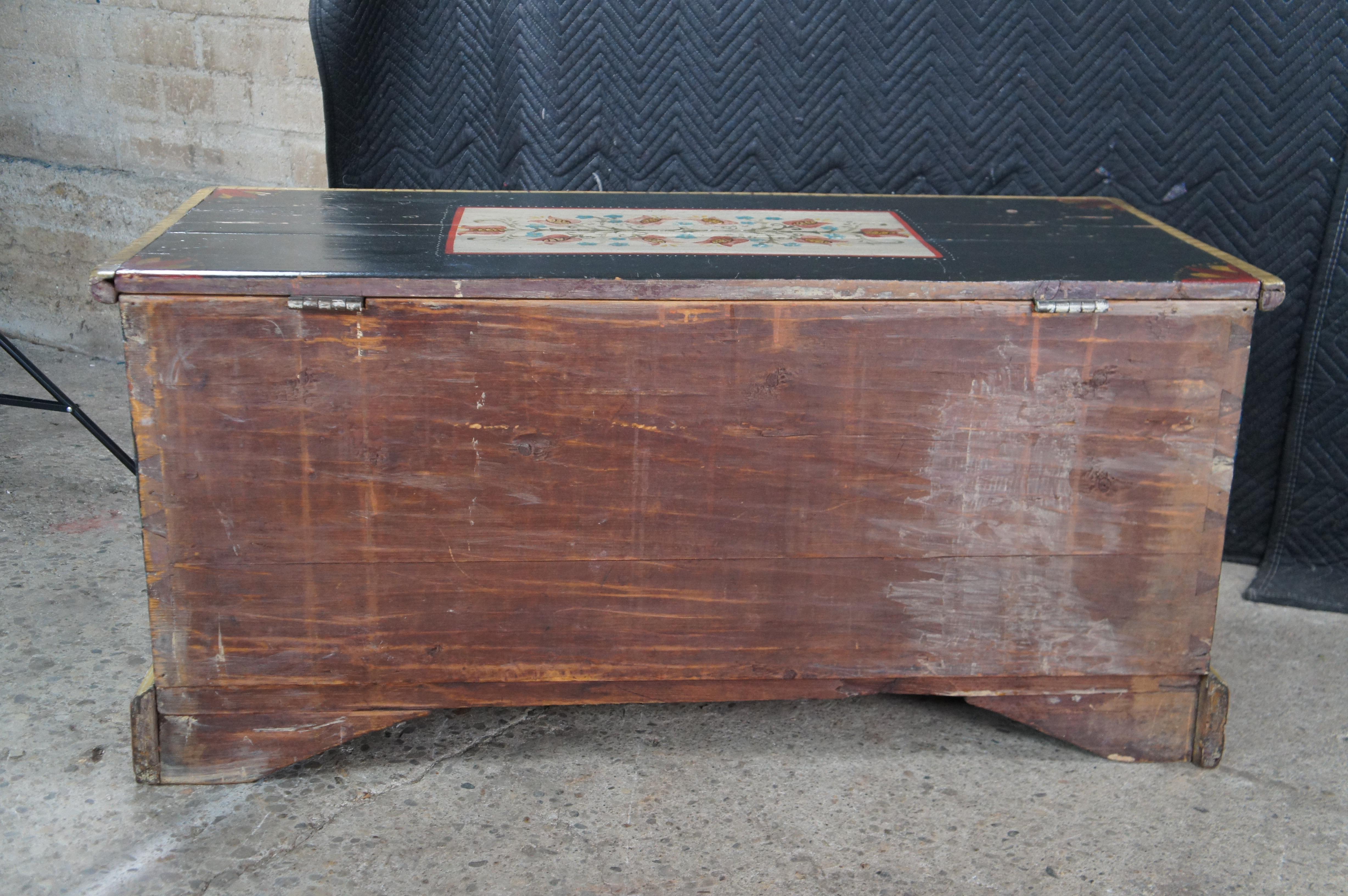 Antiguo Pennsylvania Dutch Unicorn Tronco Manta Esperanza Boda Arca 50