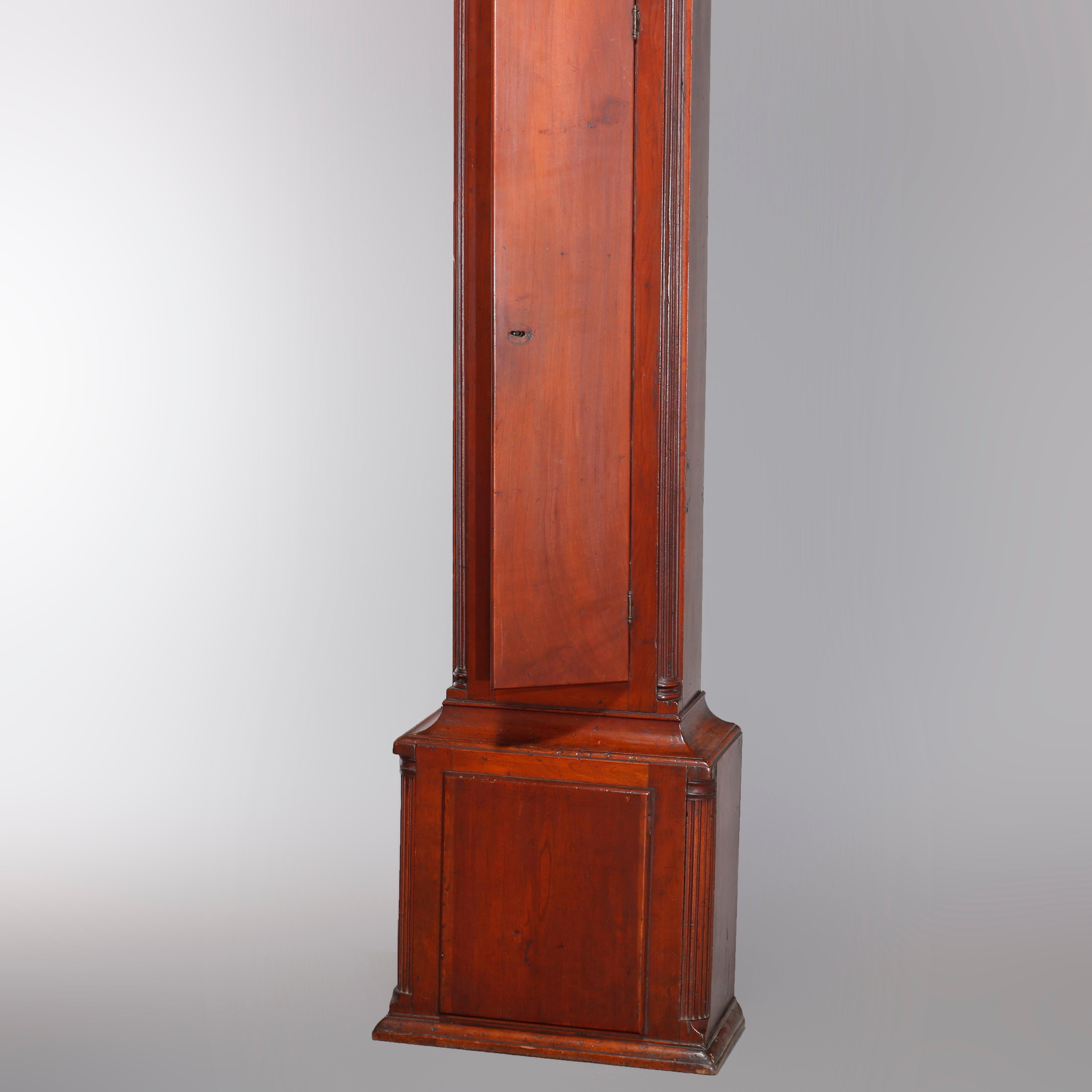 Antique Pennsylvania Federal  Mahogany Tall Case Clock, 18th Century 1