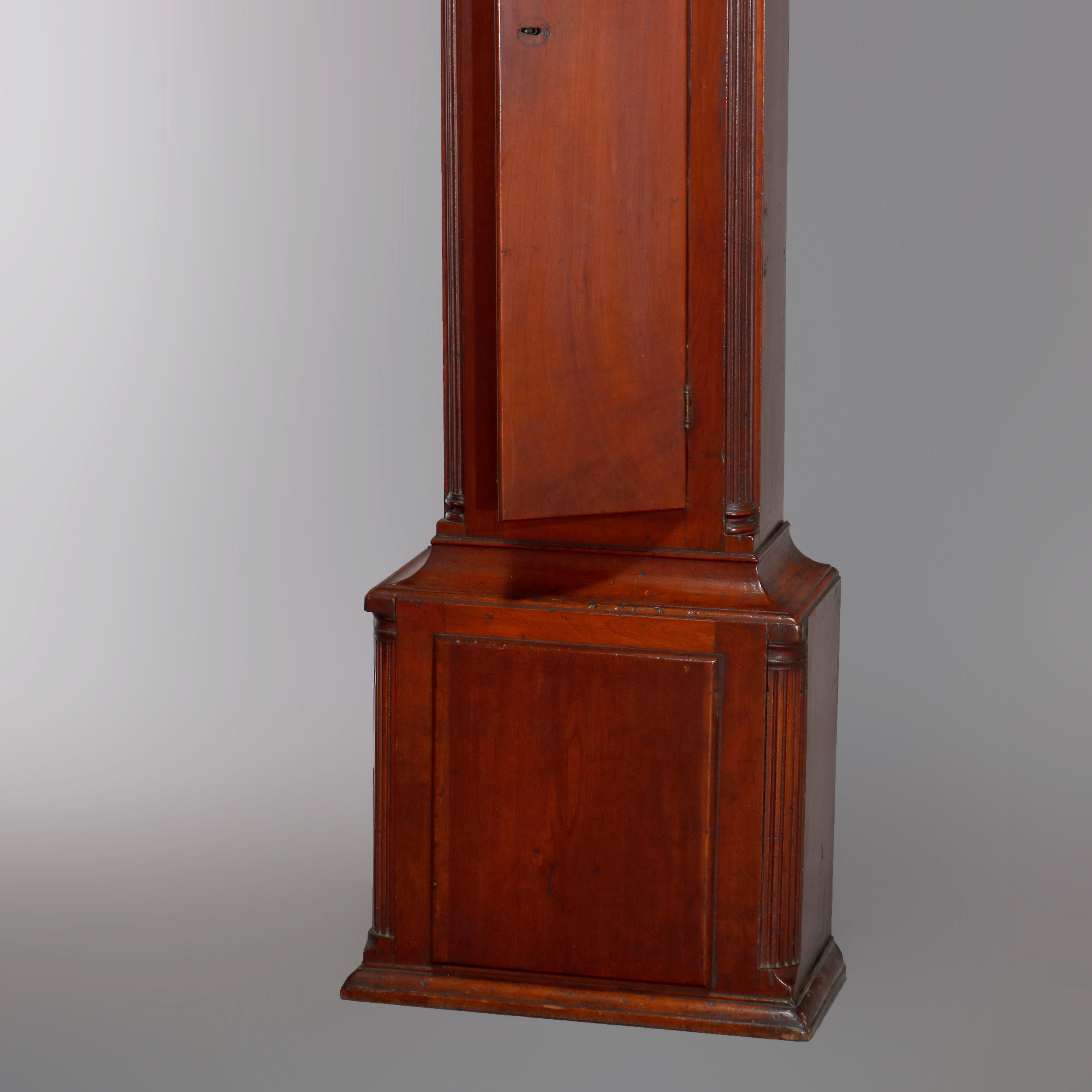 Antique Pennsylvania Federal  Mahogany Tall Case Clock, 18th Century 2