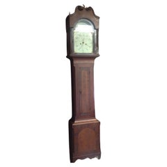 Horloge ancienne de Pennsylvanie à grand boîtier en cerisier