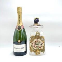 Antique "Peonia" Italian Murano Glass Pharmacy Apothecary Jar