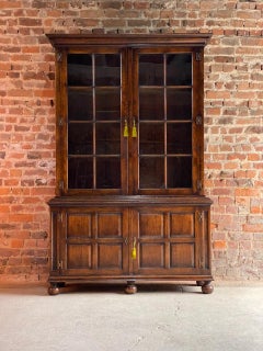 Antique Pepys Style Library Bookcase Oak Titchmarsh & Goodwin Style, circa 1960