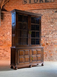 Antique Pepys Style Library Bookcase Oak Titchmarsh & Goodwin Style, circa 1960