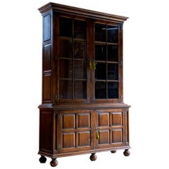 Vintage Pepys Style Library Bookcase Oak Titchmarsh & Goodwin Style, circa 1960