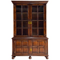 Antique Pepys Style Library Bookcase Oak Titchmarsh & Goodwin Style, circa 1960