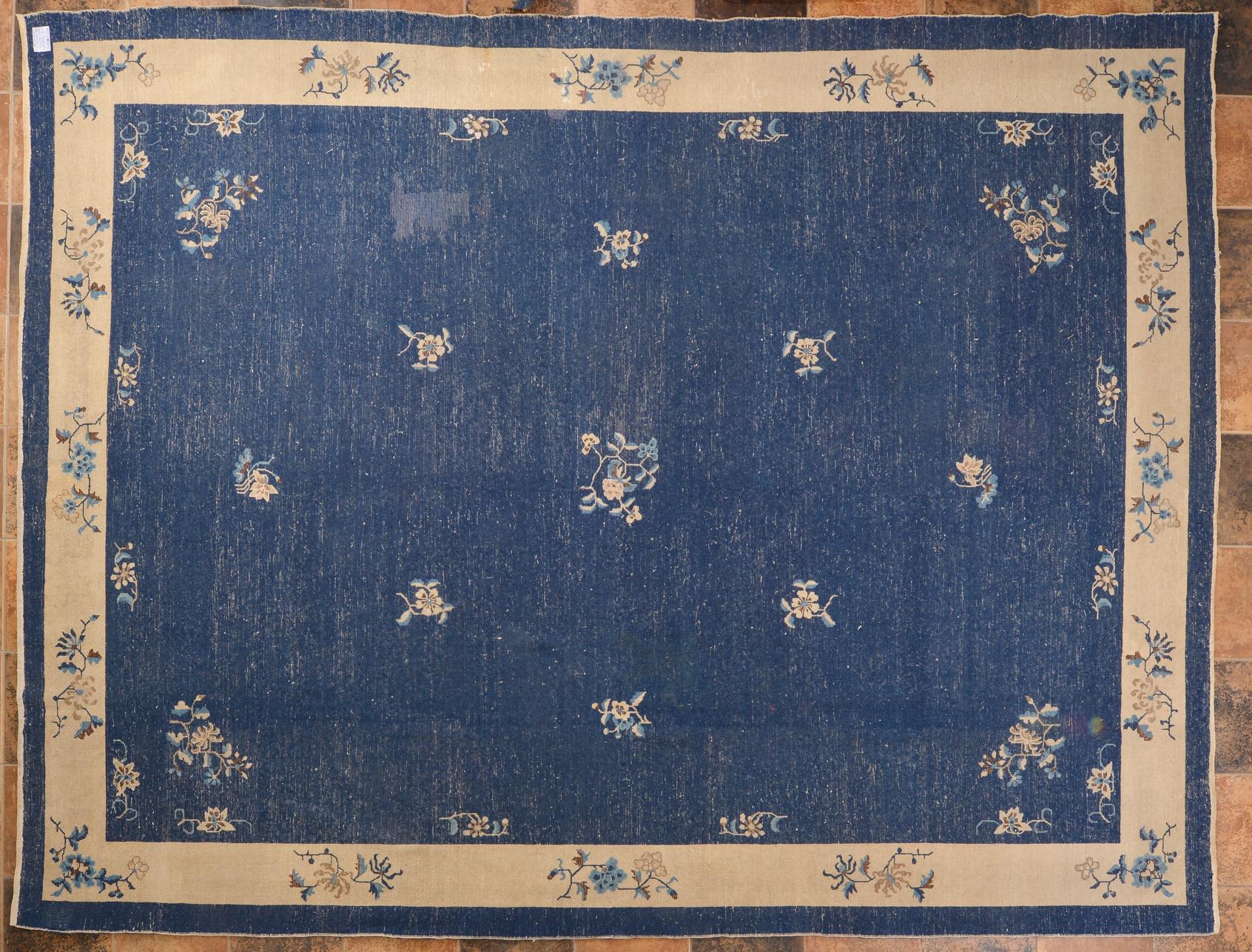 Chinese Export Antique Perfect Peking Carpet For Sale