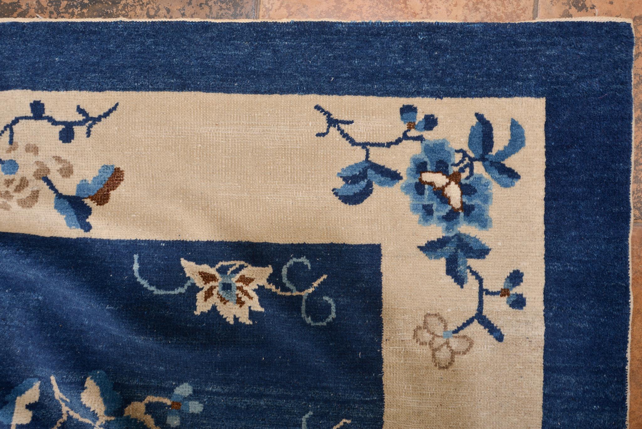 Wool Antique Perfect Peking Carpet For Sale