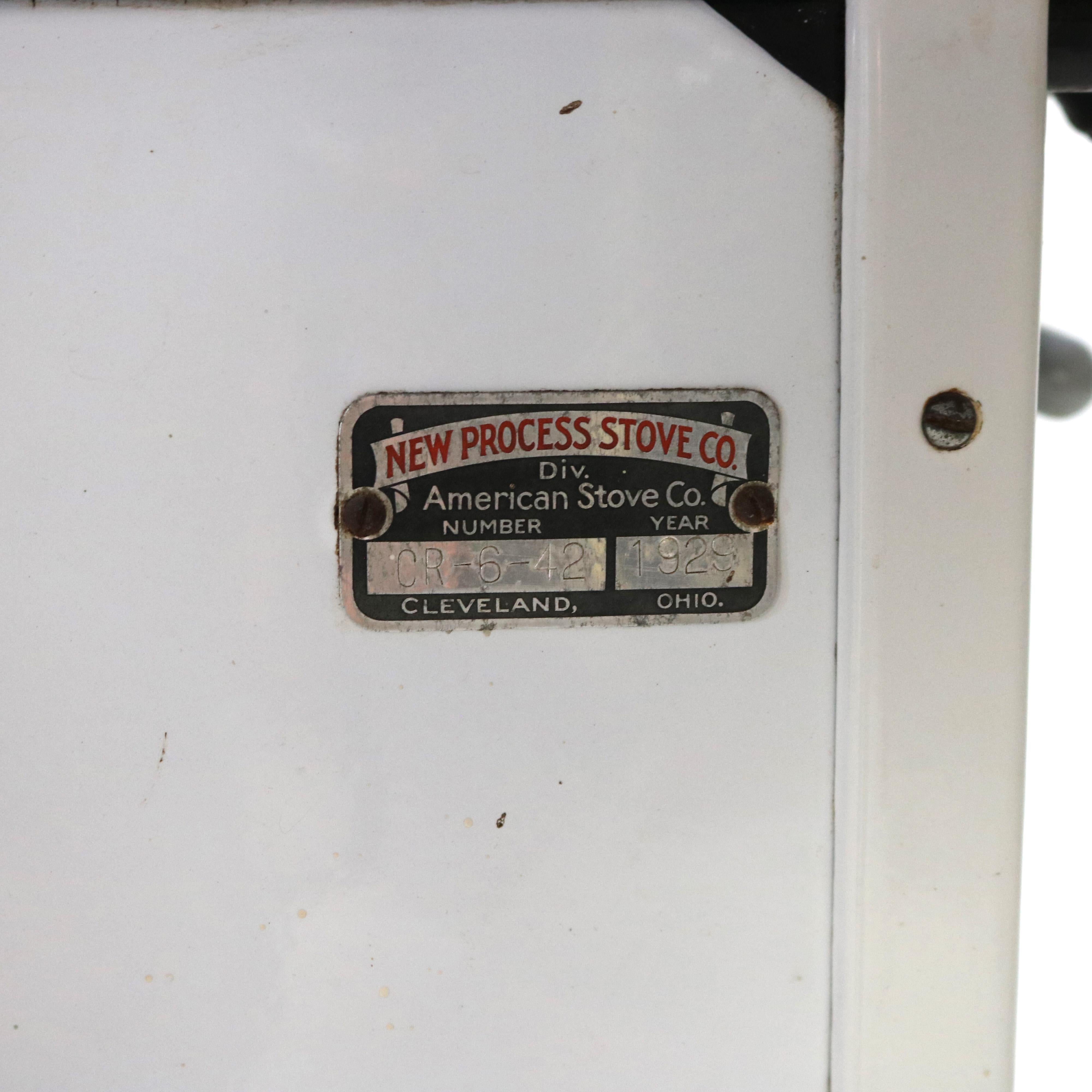 Antike Perfection Stove Co. New Process Emaillierter Herd Modell CR-6-42 C1929 im Angebot 7