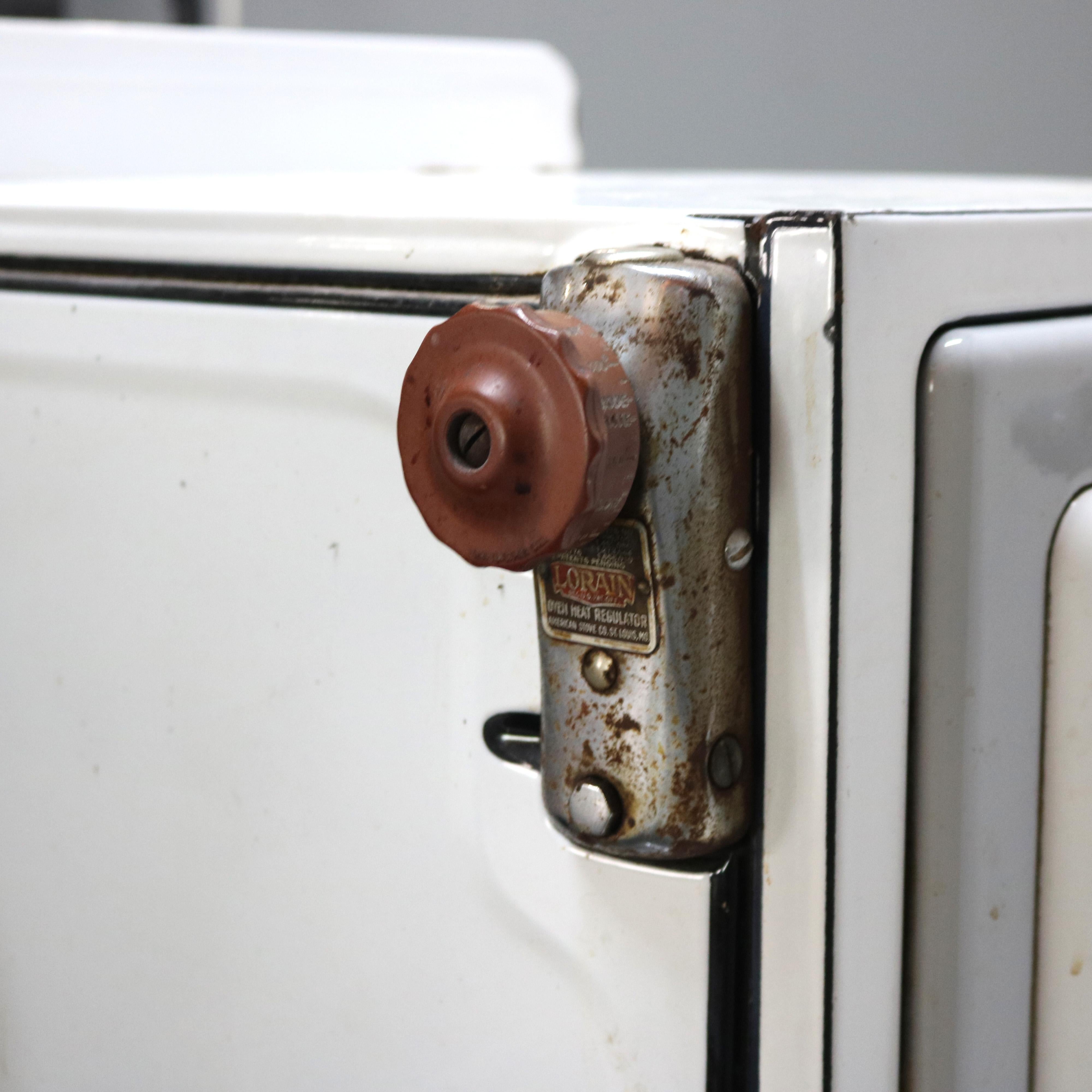 Antike Perfection Stove Co. New Process Emaillierter Herd Modell CR-6-42 C1929 im Angebot 12