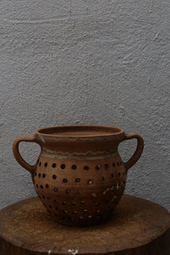 Antique Perforated Terracotta Urn, Hungary, 20th Century