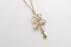 Antique Peridot Yellow Gold Pendant