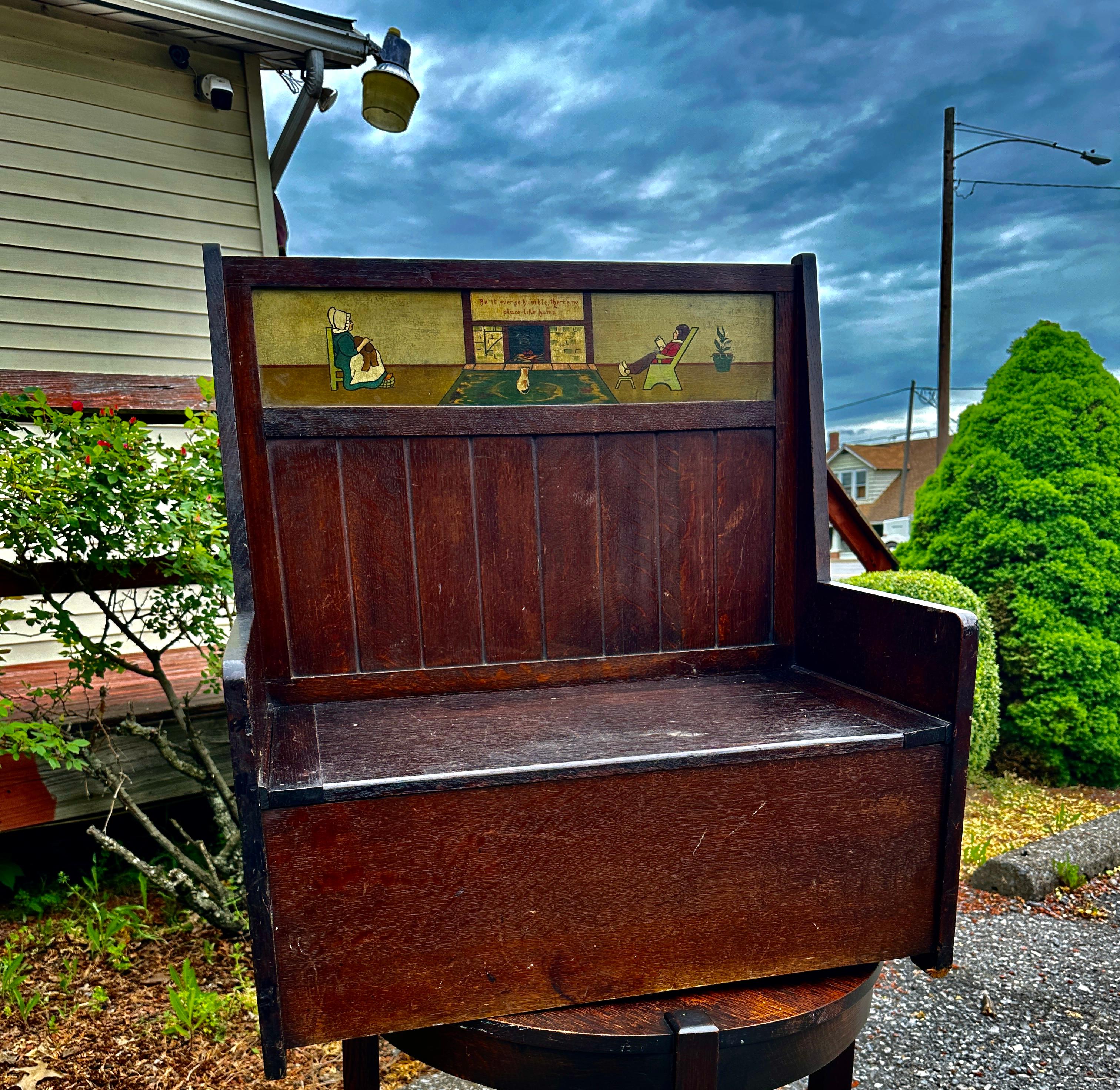 Panchina o seduta antica A.I.C. per bambini - epoca Stickley  W7950 in vendita 8