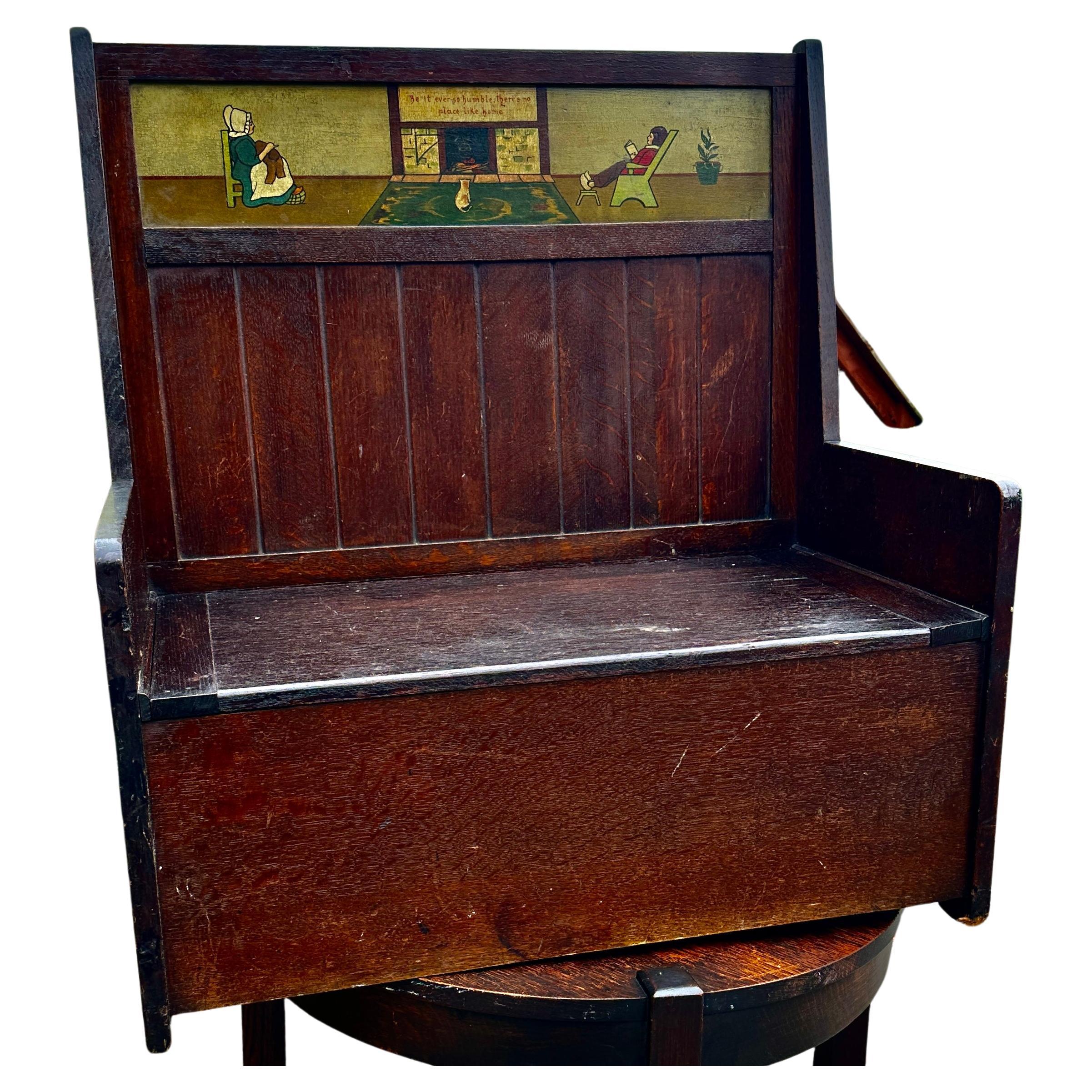 Panchina o seduta antica A.I.C. per bambini - epoca Stickley  W7950 in vendita
