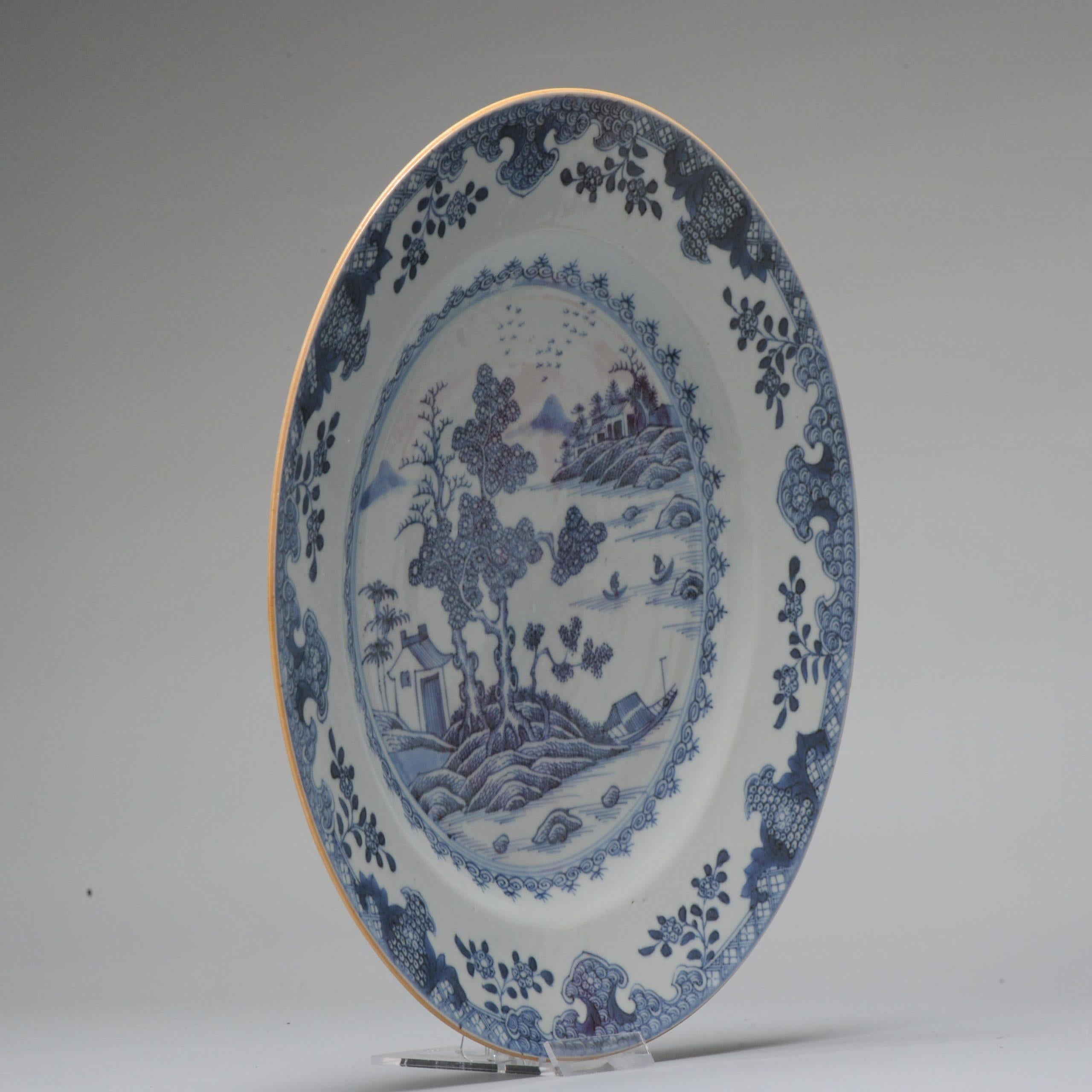 A very nicely plate, typical 18th century period piece.

Additional information:
Material: Porcelain & Pottery
Type: Plates
Color: Blue & White
Region of Origin: China
Period: 18th century Qing (1661 - 1912)
Age: Pre-1800
Condition: 3 lines from rim