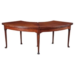 Used Period English Georgian Mahogany Horseshoe Hunt / Wine Table Circa 1790