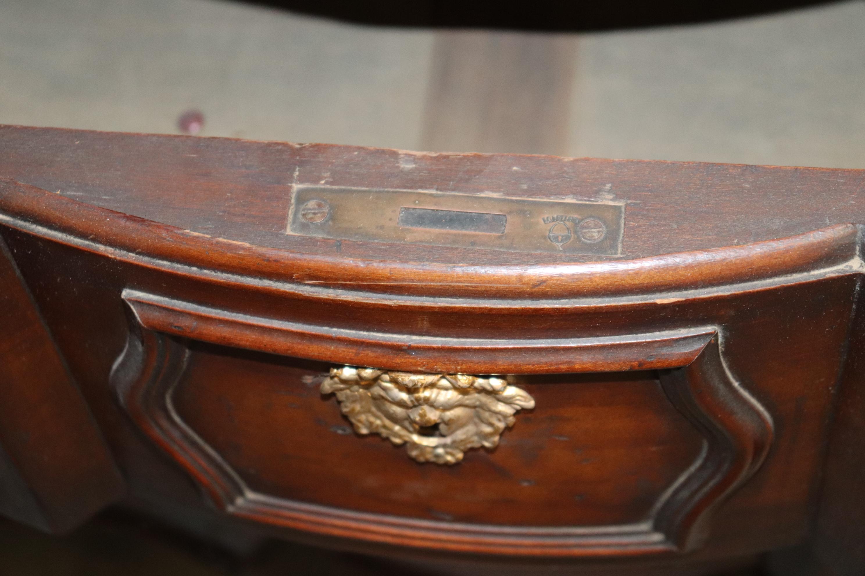 Antique Period French Louis XV French Provincial Walnut Commode Circa 1840 For Sale 7