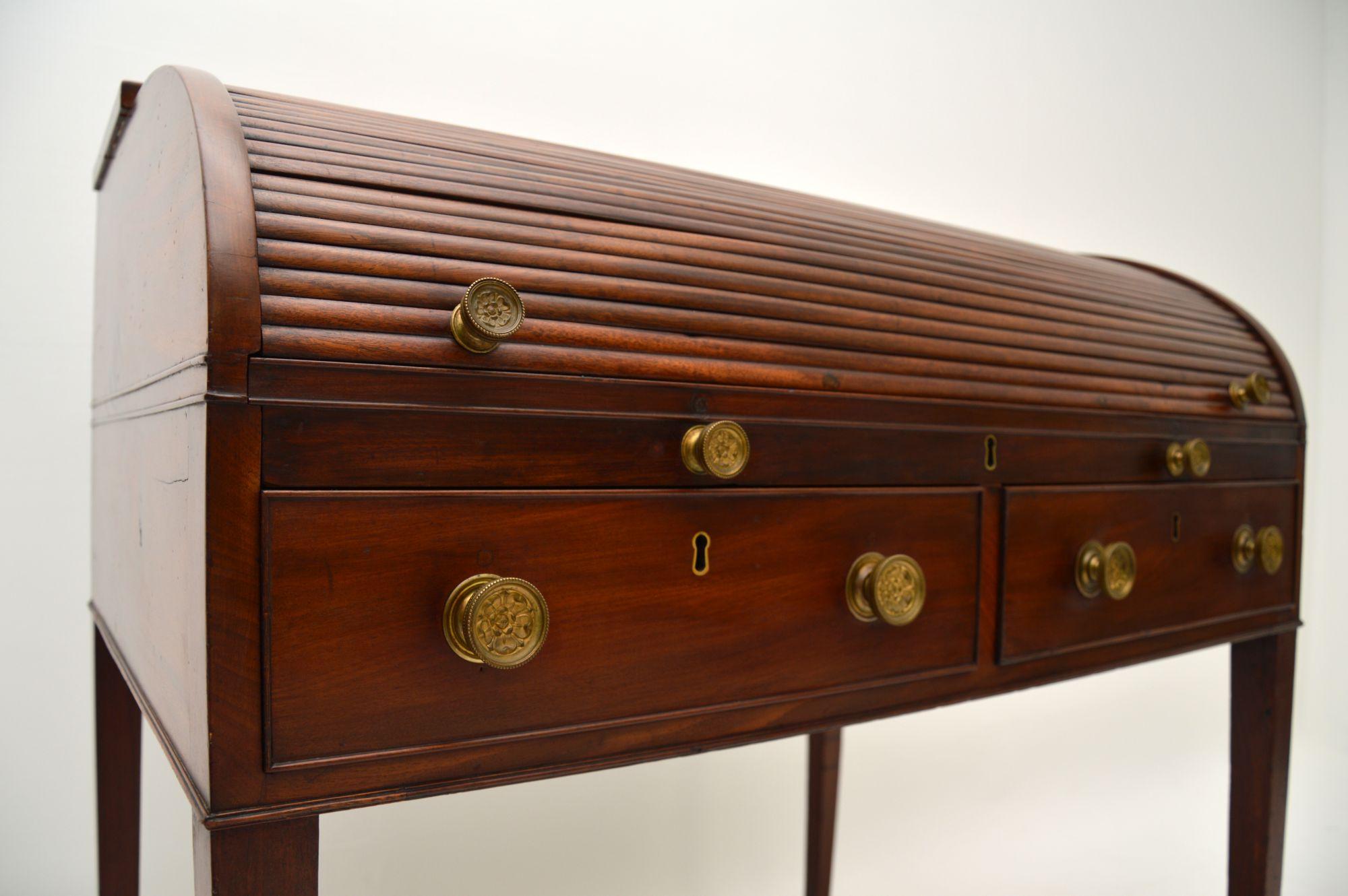 Antique Period George III Tambour Top Desk 1