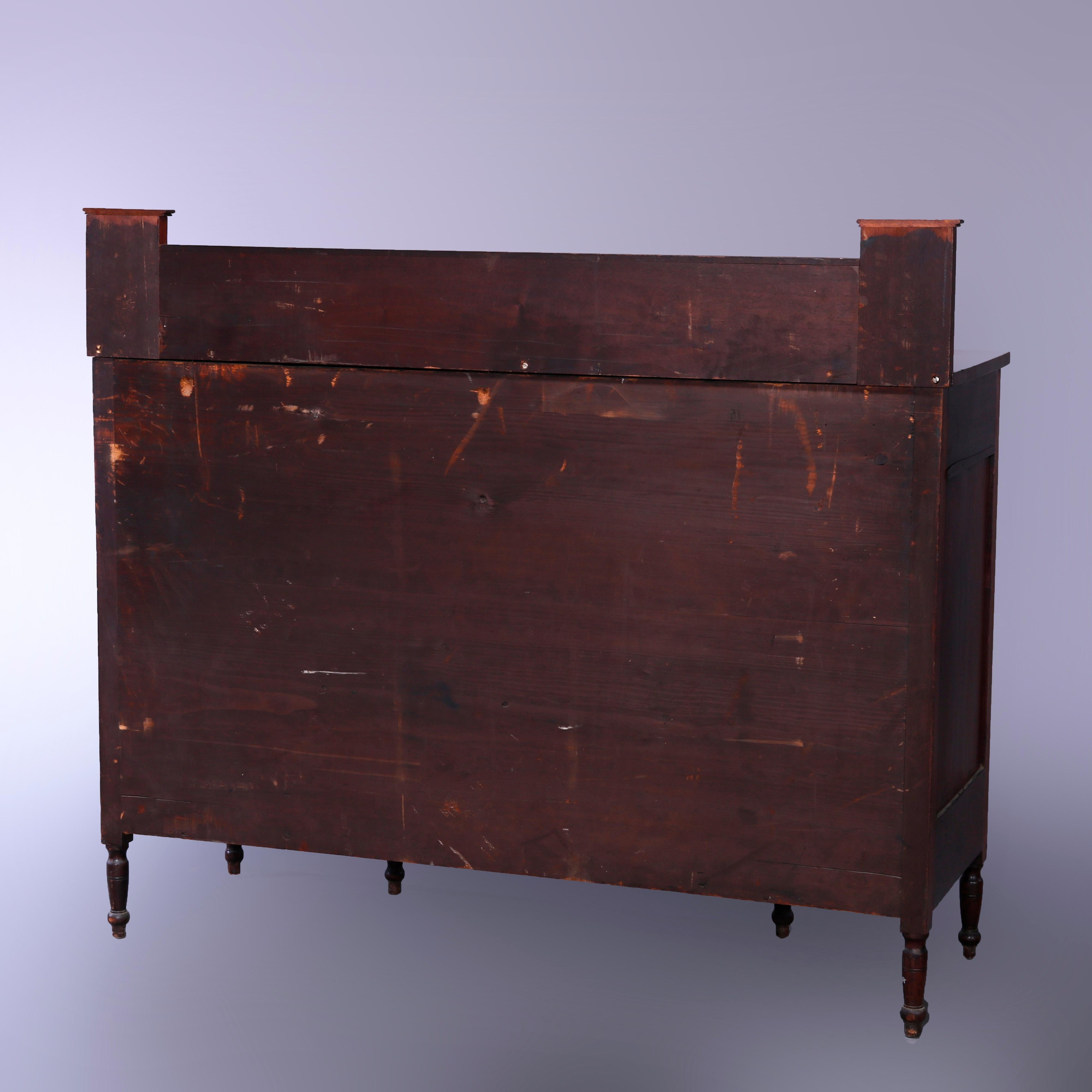 Antique Period Sheraton Flame Mahogany Sideboard, Circa 1830 3