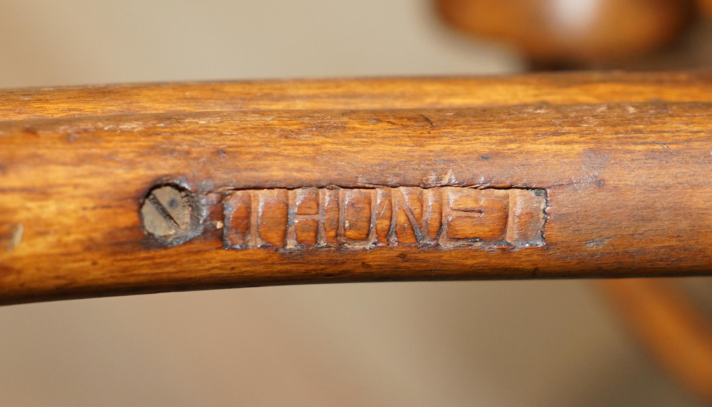 Pieno vittoriano ANTICO PORTACOTTE IN LEGNO TARDO VITTORIANO CON TIMBRO DI TONET del 1880 in vendita