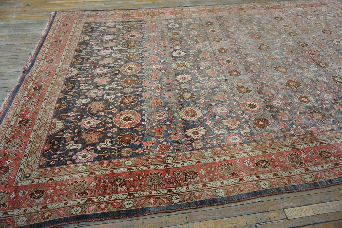 Antique Perisan Bijar Rug 9' 0'' x 14' 0'' For Sale 3