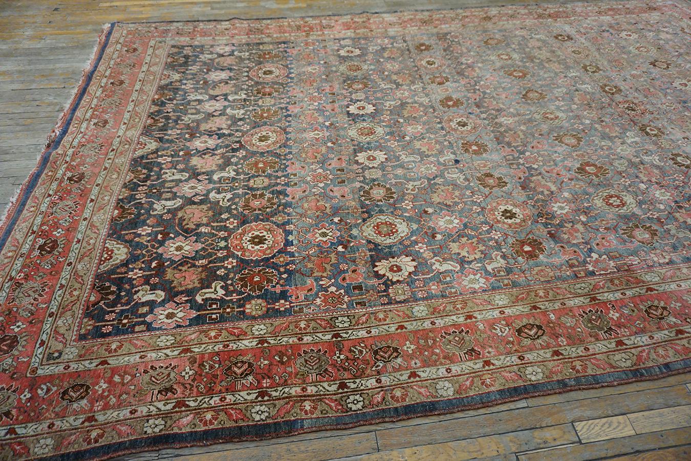 Antique Perisan Bijar Rug 9' 0'' x 14' 0''  For Sale 3