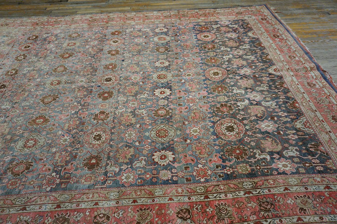 Antique Perisan Bijar Rug 9' 0'' x 14' 0'' For Sale 5
