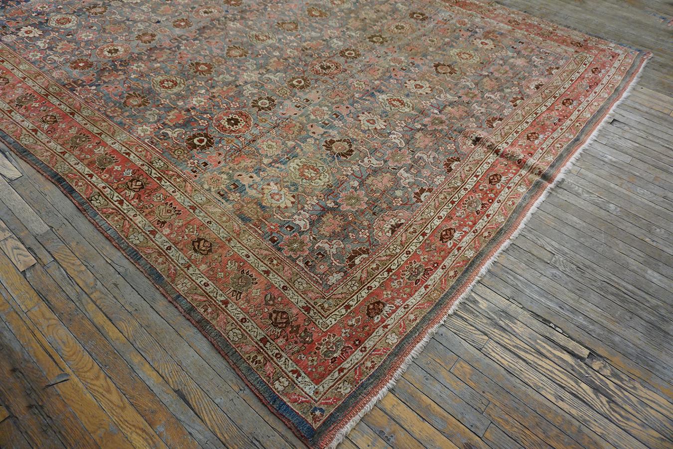 Persian Antique Perisan Bijar Rug 9' 0'' x 14' 0'' For Sale