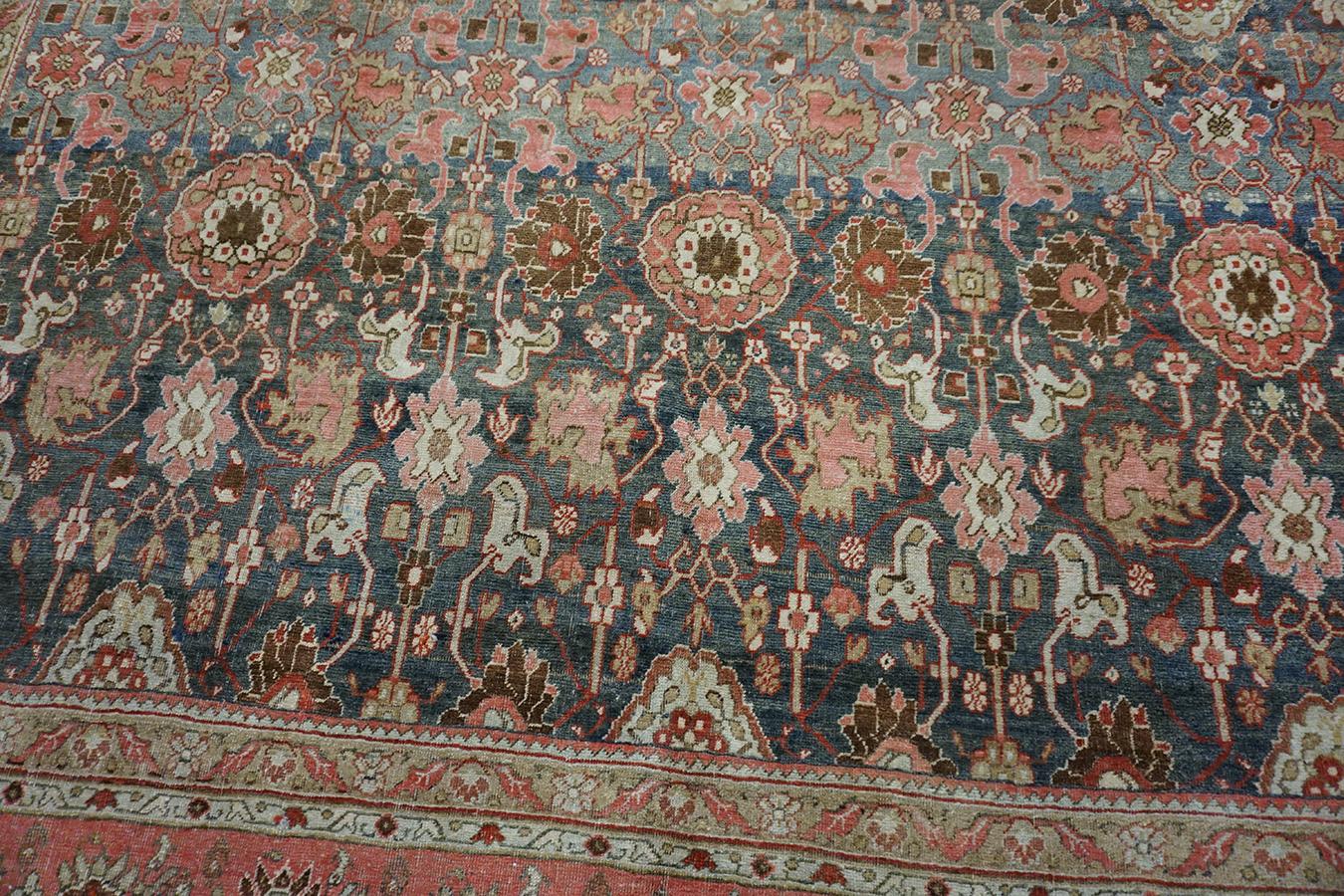 Hand-Knotted Antique Perisan Bijar Rug 9' 0'' x 14' 0''  For Sale