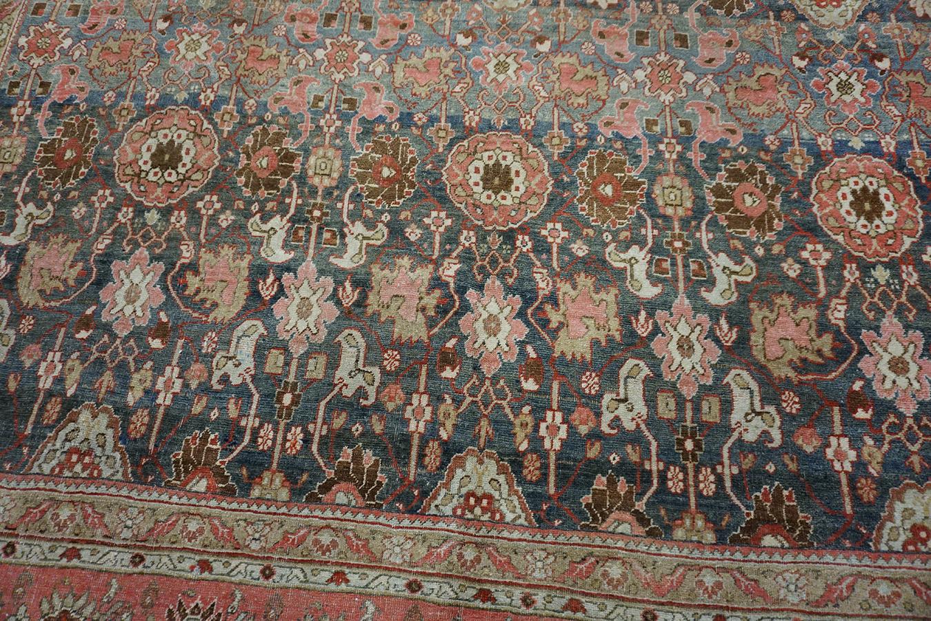 Hand-Knotted Antique Perisan Bijar Rug 9' 0'' x 14' 0'' For Sale