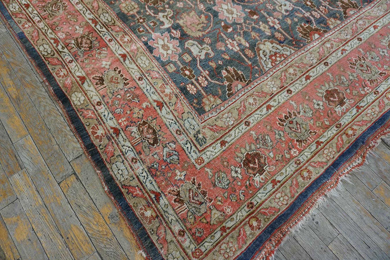 Early 20th Century Antique Perisan Bijar Rug 9' 0'' x 14' 0'' For Sale