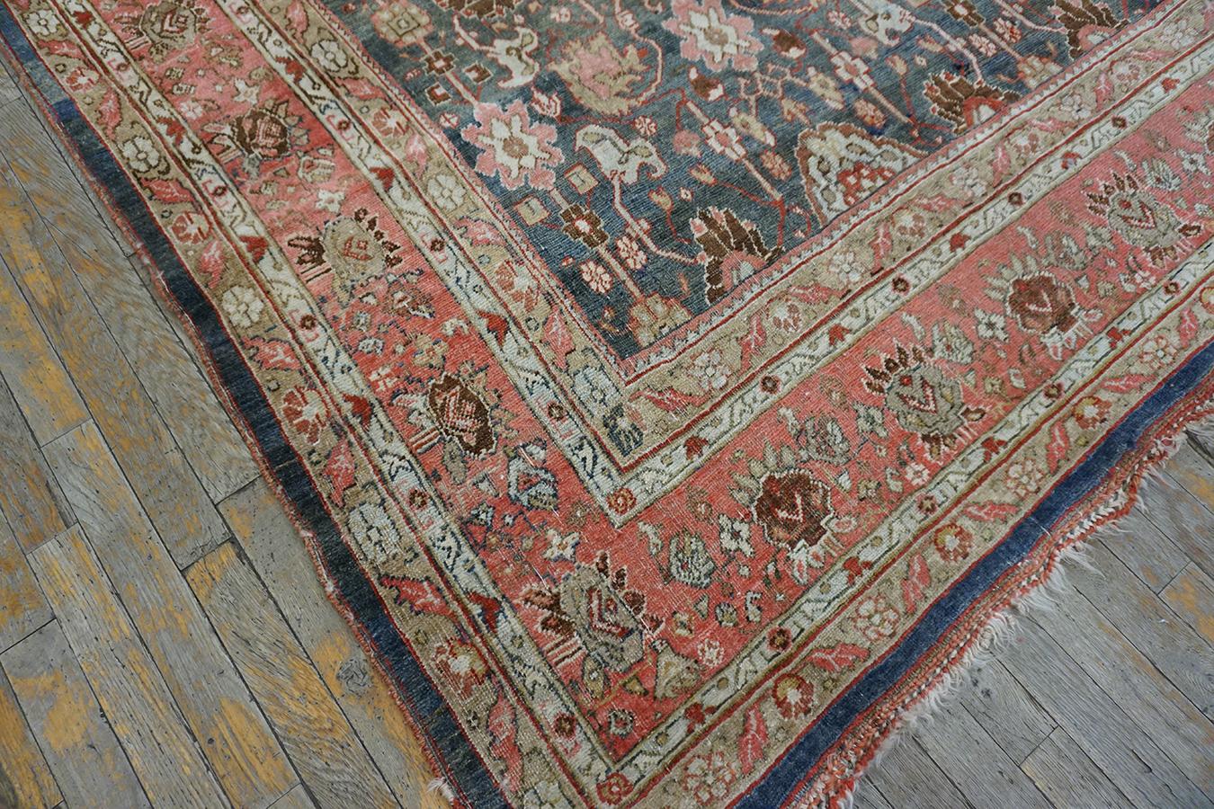 Early 20th Century Antique Perisan Bijar Rug 9' 0'' x 14' 0''  For Sale