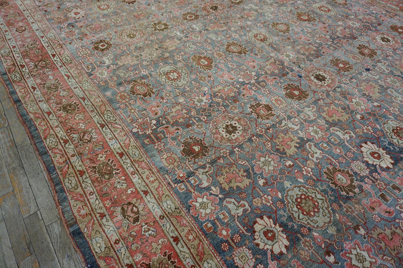 Antique Perisan Bijar Rug 9' 0'' x 14' 0''  For Sale 1